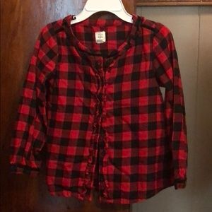Gap Kids 4T Red and Black plaid shirt